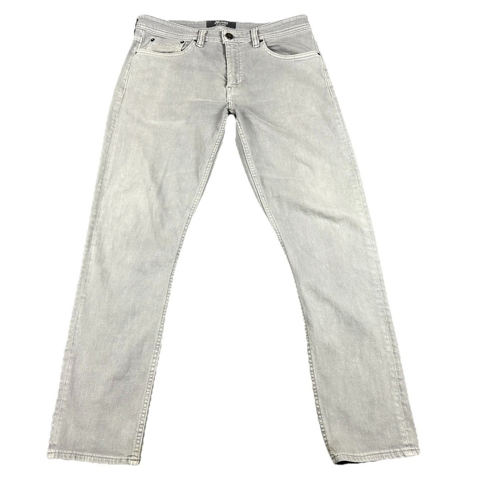 Revtown Men's Decade Denim Stretch 33 X 30 Light Gray Straight Leg Jeans *